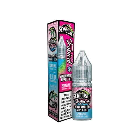 Doozy Seriously Tropical Watermelon Apple Ice 10ml nic salt e-liquid bottle, 10mg and 20mg strengths