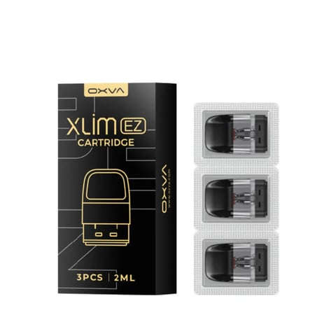 OXVA Xlim EZ replacement pod cartridges shown fitting Xlim Pro, Xlim SE, Xlim Go and other Xlim range kits