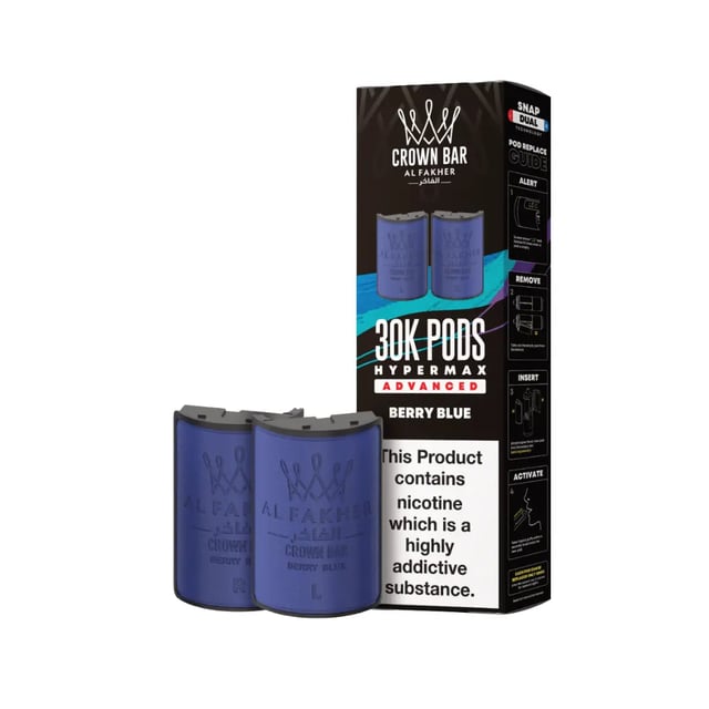 Al Fakher 30K Hypermax Refill Pods prefilled pod kit, pack of two 10ml pods