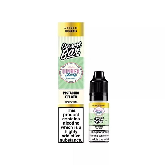 Dinner Lady Pistachio Gelato Dessert Bar Salt 10ml nic salt bottle, 5mg 10mg 20mg strengths