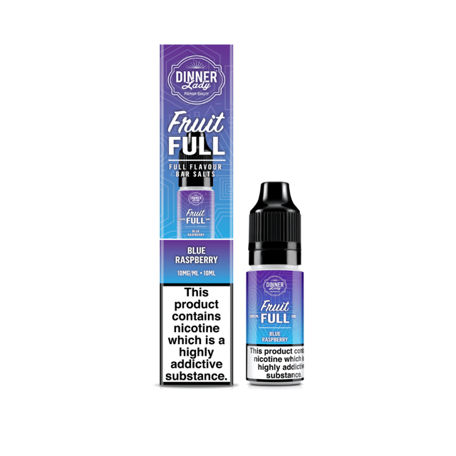 Dinner Lady Fruit Full Blue Raspberry nic salt e-liquid, 10ml bottle, 10mg and 20mg strengths