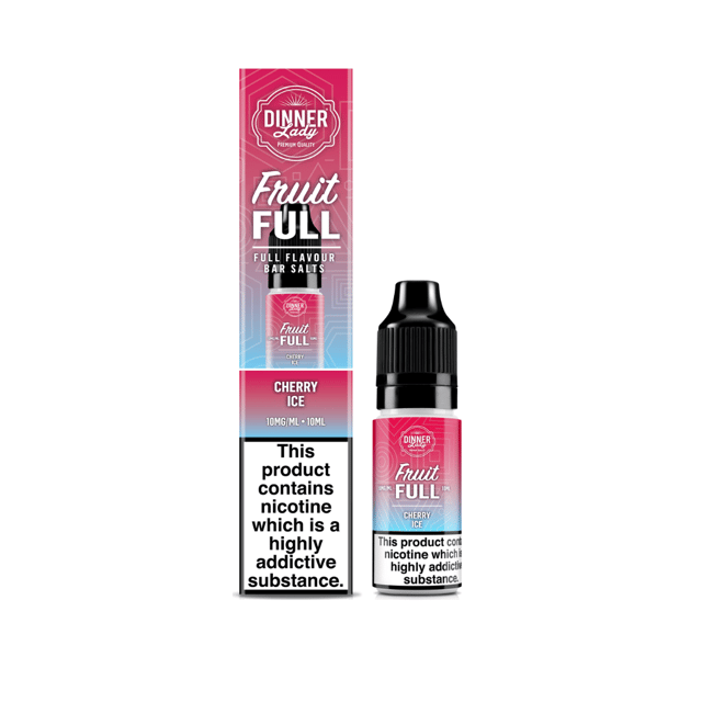Dinner Lady Fruit Full Cherry Ice nic salt e-liquid, 10ml bottle, 10mg and 20mg strengths