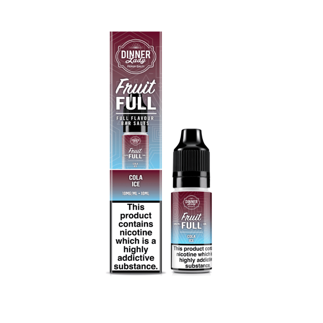 Dinner Lady Fruit Full Cola Ice nic salt e-liquid, 10ml bottle, 50/50 VG/PG, 10mg and 20mg strengths