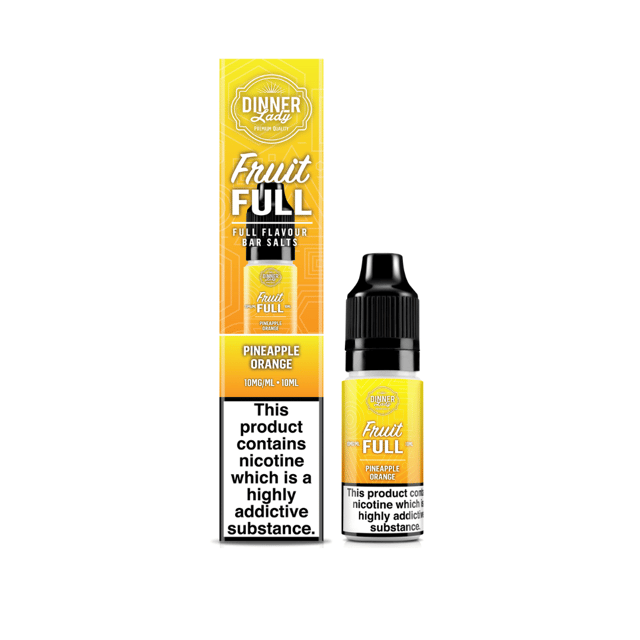 Dinner Lady Fruit Full Pineapple Orange nic salt e-liquid, 10ml bottle, 10mg and 20mg strengths