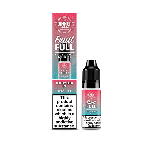 Dinner Lady Fruit Full Watermelon Ice nic salt e-liquid, 10ml bottle, 10mg and 20mg strengths