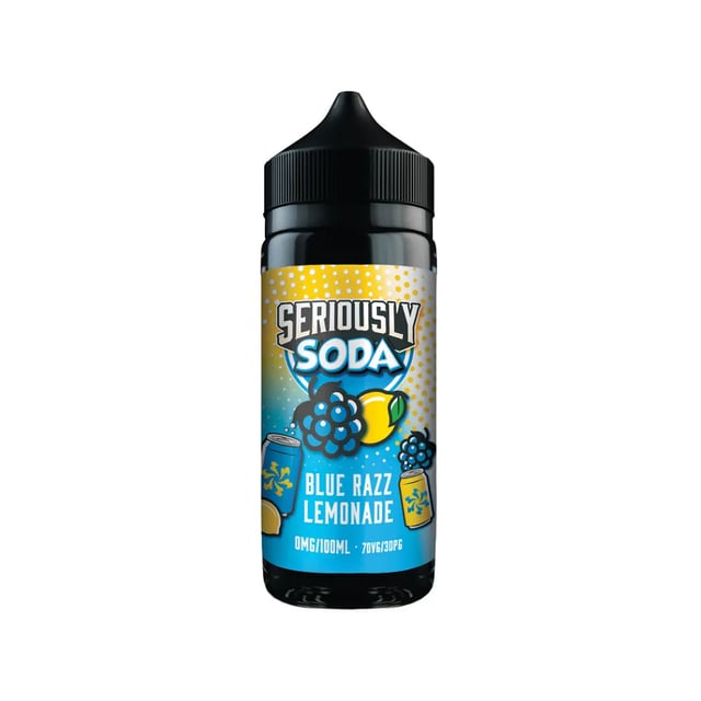 Doozy Seriously Soda Blue Razz Lemonade 100ml nicotine free shortfill e-liquid bottle, 70/30 VG/PG