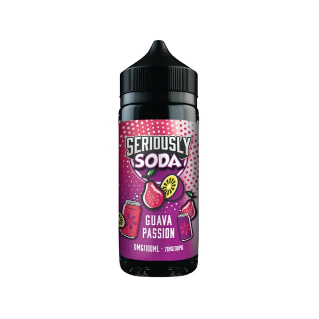 Doozy Seriously Soda Guava Passion 100ml nicotine free shortfill e-liquid bottle