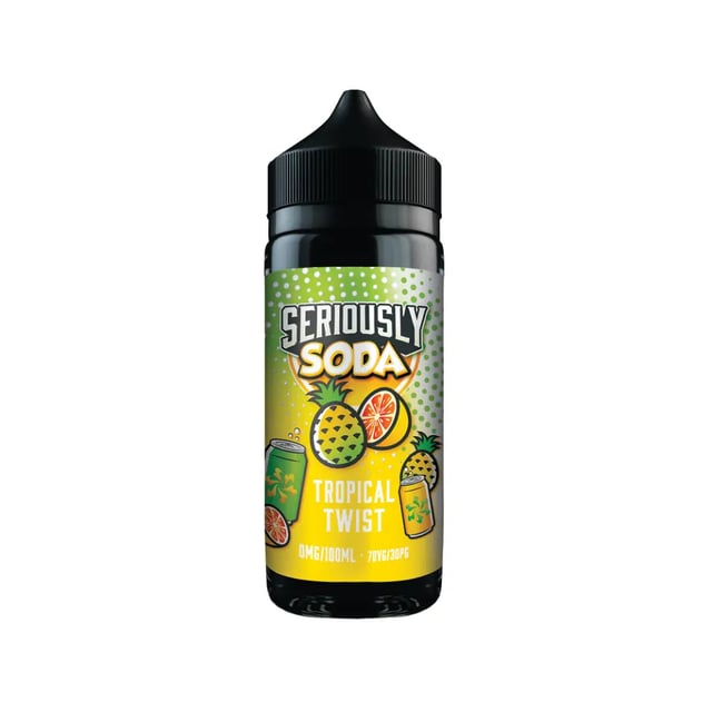 Doozy Seriously Soda Tropical Twist 100ml shortfill bottle, nicotine free e-liquid, 70/30 VG/PG