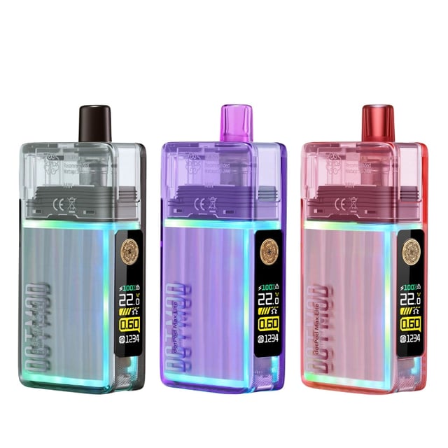 DotMod DotPod Max Lite refillable pod vape kit with colour screen and top-fill 2ml pod cartridge