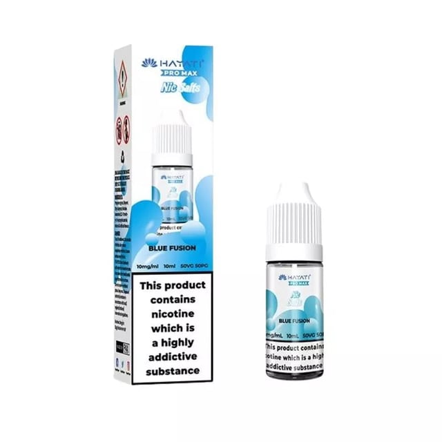 Hayati Pro Max Blue Fusion nic salt e-liquid, 10ml bottle, 10mg and 20mg strengths