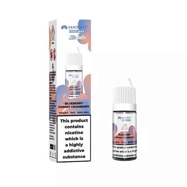 Hayati Pro Max Blueberry Cherry Cranberry nic salt, 10ml bottle, 10mg and 20mg strengths