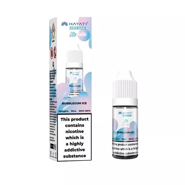 Hayati Pro Max Bubblegum Ice nic salt e-liquid, 10ml bottle, 10mg and 20mg strengths