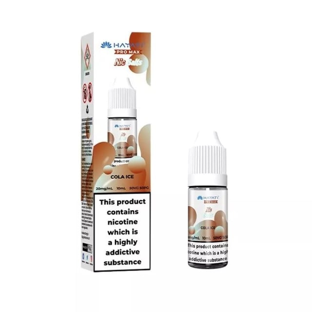 Hayati Pro Max Cola Ice nic salt e-liquid, 10ml bottle, available in 10mg and 20mg strengths