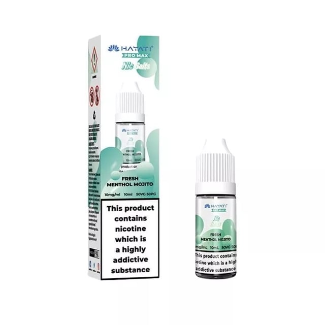 Hayati Pro Max Fresh Menthol Mojito nic salt e-liquid, 10ml bottle, 10mg and 20mg strengths