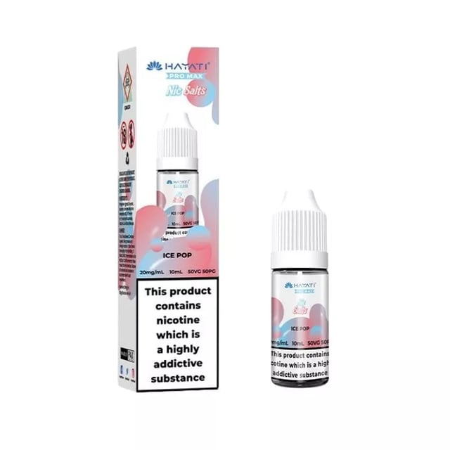 Hayati Pro Max Ice Pop nic salt e-liquid 10ml bottle, 10mg and 20mg strengths