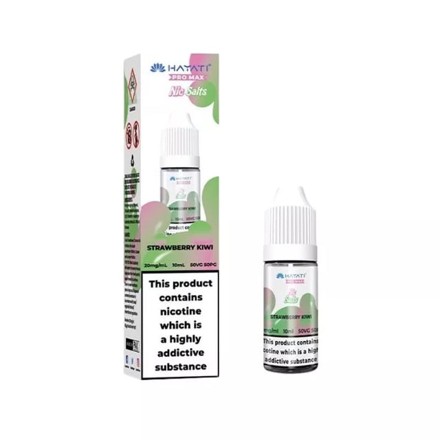 Hayati Pro Max Strawberry Kiwi nic salt e-liquid, 10ml bottle, 10mg and 20mg strengths, 50VG/50PG