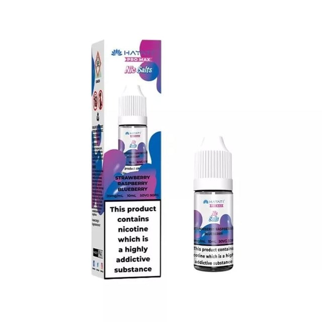 Hayati Pro Max Strawberry Raspberry Blueberry nic salt, 10ml bottle, 10mg and 20mg strengths
