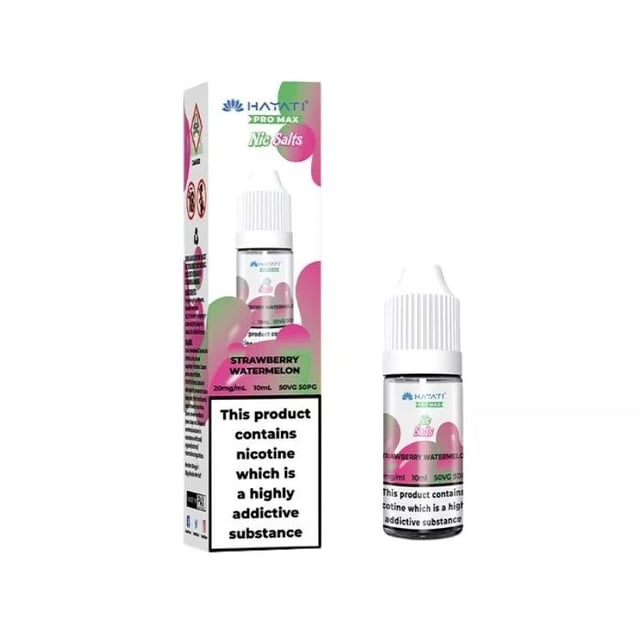 Hayati Pro Max Strawberry Watermelon nic salt e-liquid, 10ml bottle, 10mg and 20mg strengths