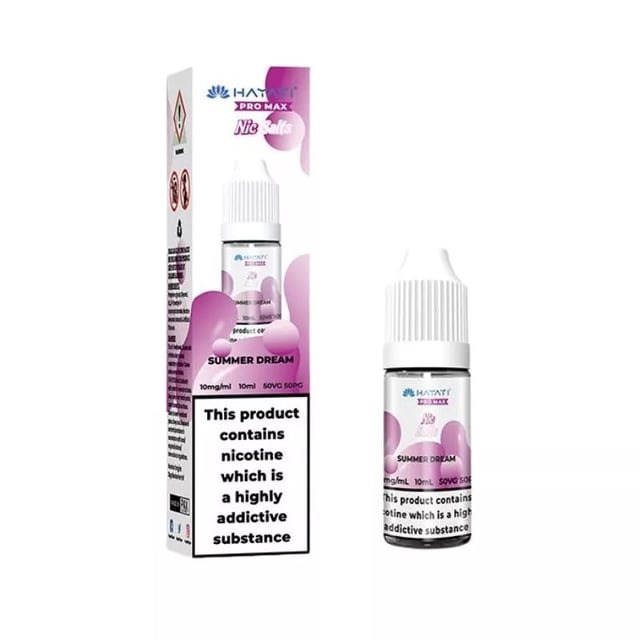 Hayati Pro Max Summer Dream nic salt e-liquid, 10ml bottle, 10mg and 20mg strengths