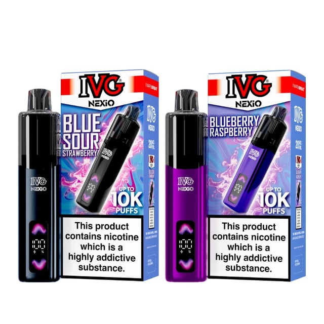 IVG Nexio 10K prefilled pod kit vape device with 2ml pod and 8ml auto-refill container