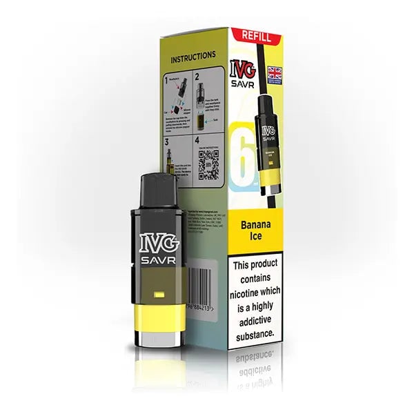 IVG SAVR Refill Pods prefilled pod kit showing the 2ml pod and 4ml refill container