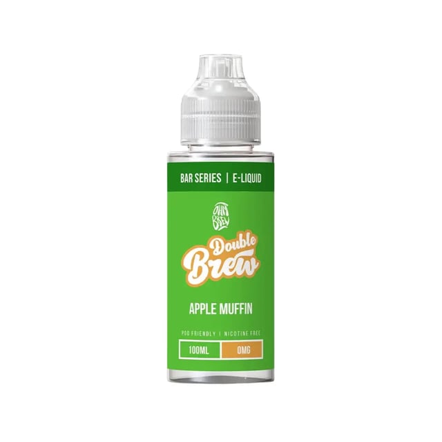 Ohm Brew Apple Muffin 100ml nicotine free shortfill e-liquid bottle, space for 2 nic shots