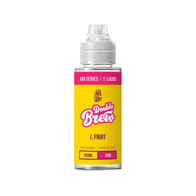 Ohm Brew J. Fruit 100ml nicotine free shortfill e-liquid bottle, tropical fruit juice flavour