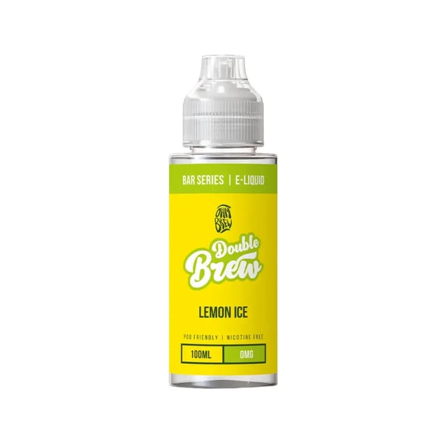 Ohm Brew Lemon Ice 100ml nicotine free shortfill e-liquid bottle, 50/50 VG/PG, room for two nicotine shots