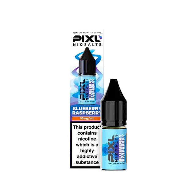 PIXL Blueberry Raspberry nic salt e-liquid 10ml bottle, available in 5mg, 10mg and 20mg