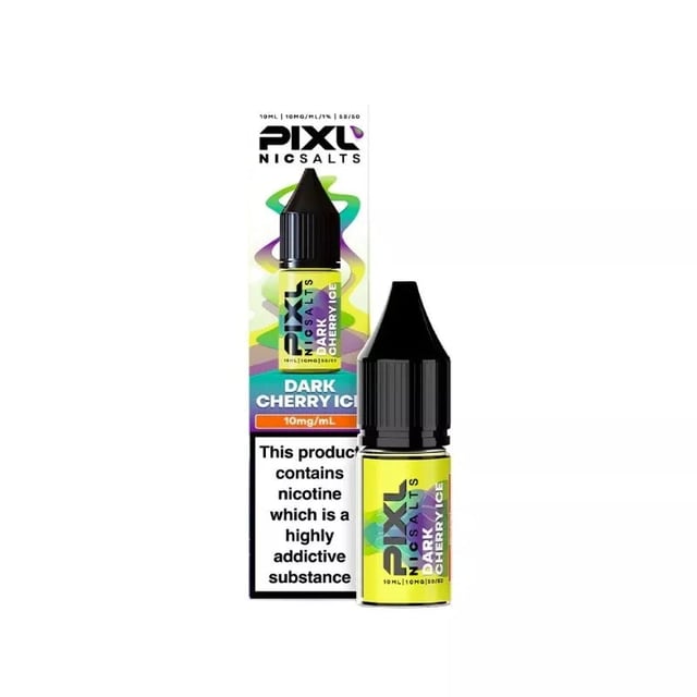 PIXL Dark Cherry Ice nic salt e-liquid, 10ml bottle, available in 10mg and 20mg strengths