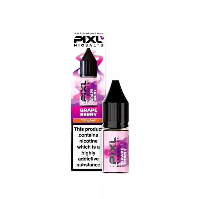 PIXL Grape Berry nic salt e-liquid, 10ml bottle, available in 10mg and 20mg strengths