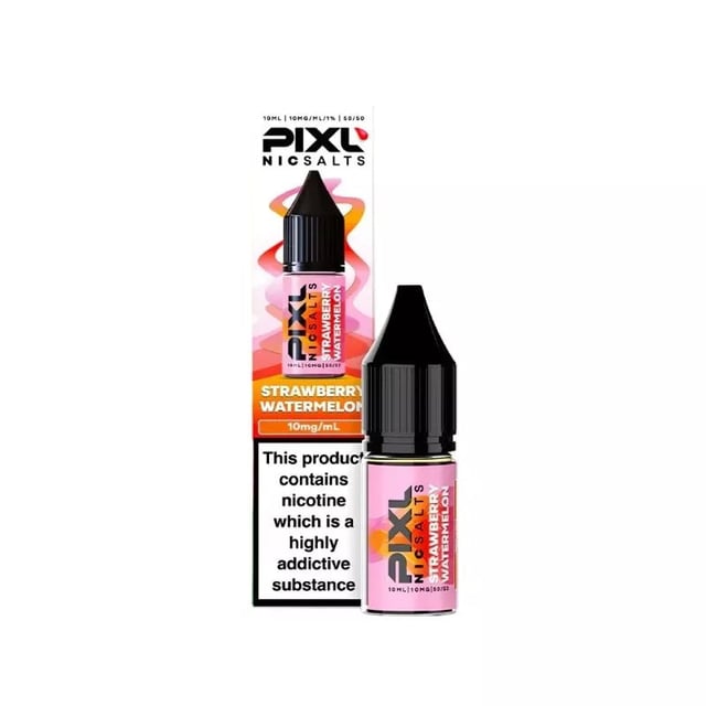 PIXL Strawberry Watermelon nic salt e-liquid, 10ml bottle, 10mg and 20mg strengths, 50/50 VG/PG