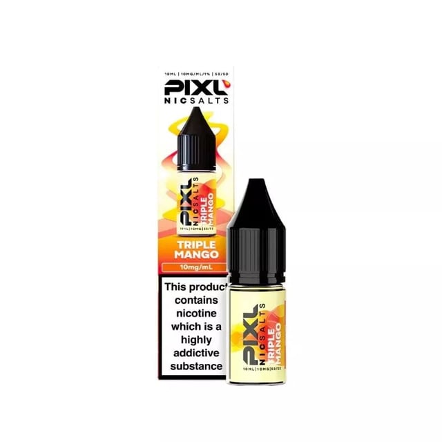 PIXL Triple Mango nic salt e-liquid, 10ml bottle, 50/50 VG/PG, available in 10mg and 20mg strengths