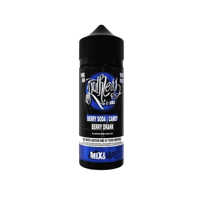 Ruthless Berry Drank 100ml nicotine free shortfill e-liquid bottle