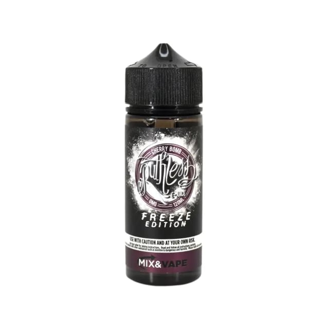 Ruthless Freeze Cherry Bomb 100ml nicotine free shortfill e-liquid bottle