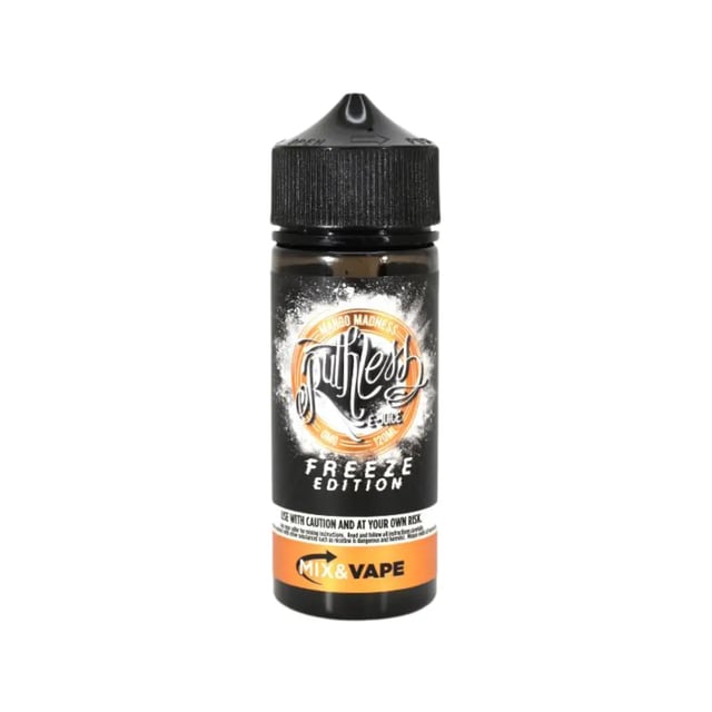 Ruthless Freeze Mango Madness 100ml nicotine free shortfill e-liquid bottle