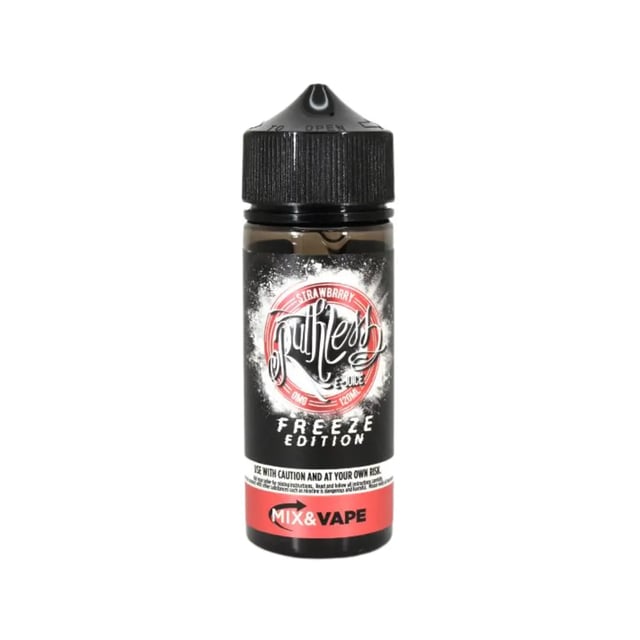Ruthless Freeze Strawberry 100ml nicotine free shortfill e-liquid bottle