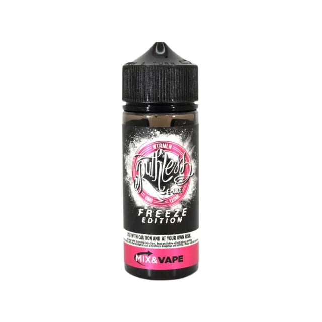 Ruthless Freeze Wtrmln 100ml nicotine free shortfill e-liquid bottle, watermelon and ice flavour