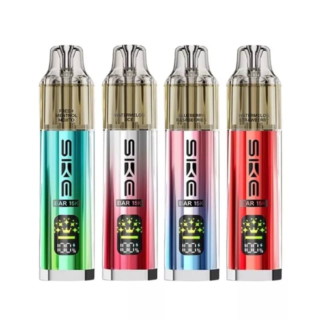 SKE Bar 15K prefilled pod kit vape device with LED puff counter display, Vape & E-Liquid