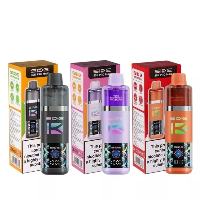 SKE 30K Pro Max prefilled pod kit from Vape & E-Liquid, dual-flavour prefilled vape device