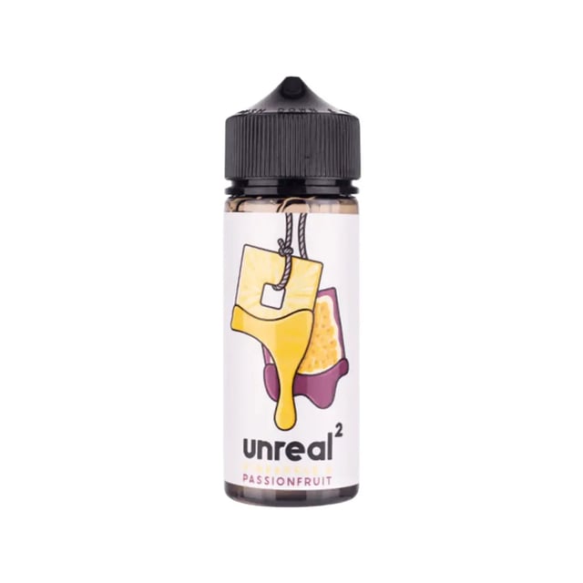 Unreal 2 Pineapple & Passionfruit 100ml shortfill bottle, nicotine free e-liquid for sub-ohm vape kits