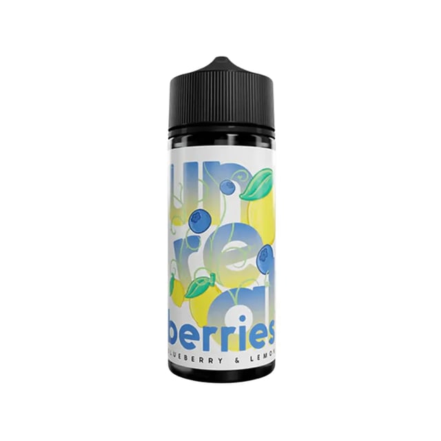 Unreal Berries Blueberry & Lemon 100ml shortfill bottle, nicotine free e-liquid ready for nicotine shots