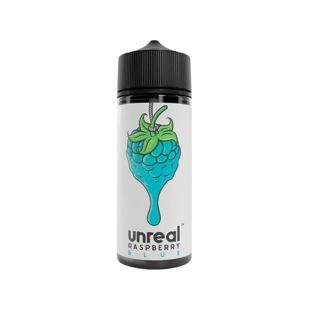 Unreal Raspberry Blue Raspberry 100ml shortfill e-liquid bottle, nicotine free, 70VG/30PG shortfill