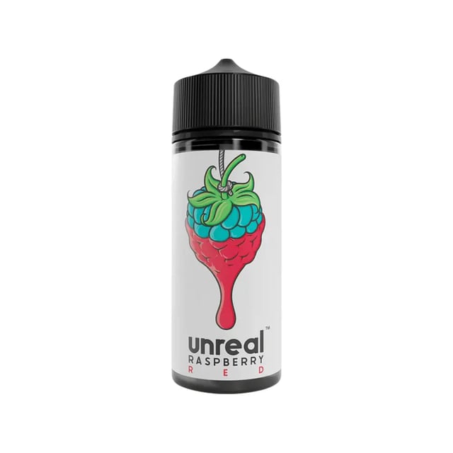 Unreal Raspberry Red Raspberry 100ml shortfill bottle, nicotine free e-liquid ready for nicotine shots