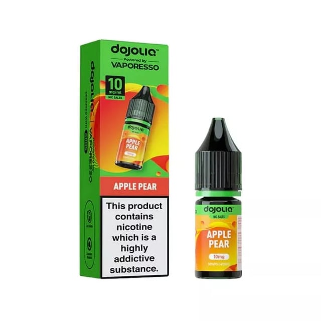 Vaporesso Dojoliq Apple Pear nic salt e-liquid, 10ml bottle, 10mg and 20mg strengths