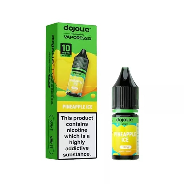 Vaporesso Dojoliq Pineapple Ice nic salt e-liquid, 10ml bottle, 10mg and 20mg strengths