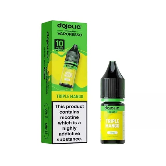 Vaporesso Dojoliq Triple Mango nic salt e-liquid 10ml bottle in 10mg and 20mg strengths