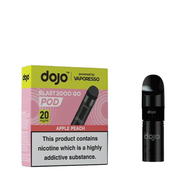Vaporesso Dojo Blast 2000 Go prefilled pod kit with 2ml pod and matched refill container