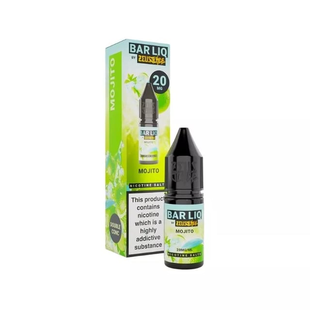 Zeus Juice Bar Liq Mojito nic salt e-liquid, 10ml bottle, available in 5mg, 10mg and 20mg strengths
