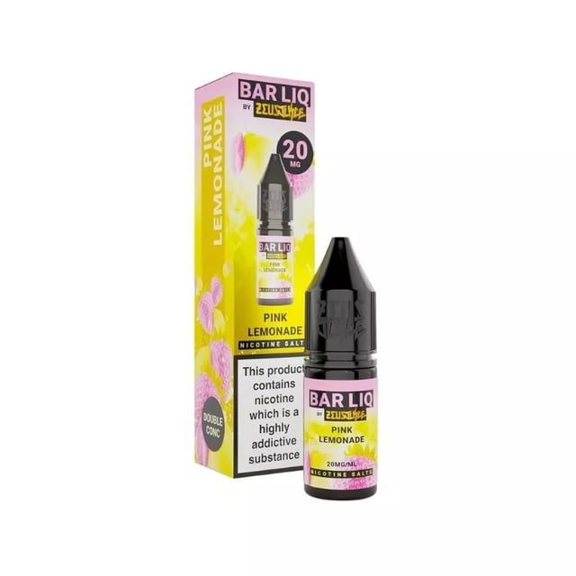 Zeus Juice Bar Liq Pink Lemonade nic salt e-liquid, 10ml bottle, 5mg 10mg 20mg strengths